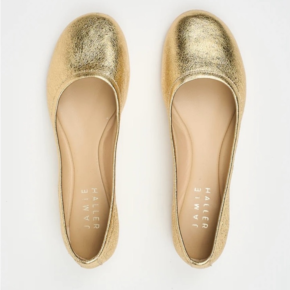 Jamie Haller The Minimalist Slipper in Warm Gold 38